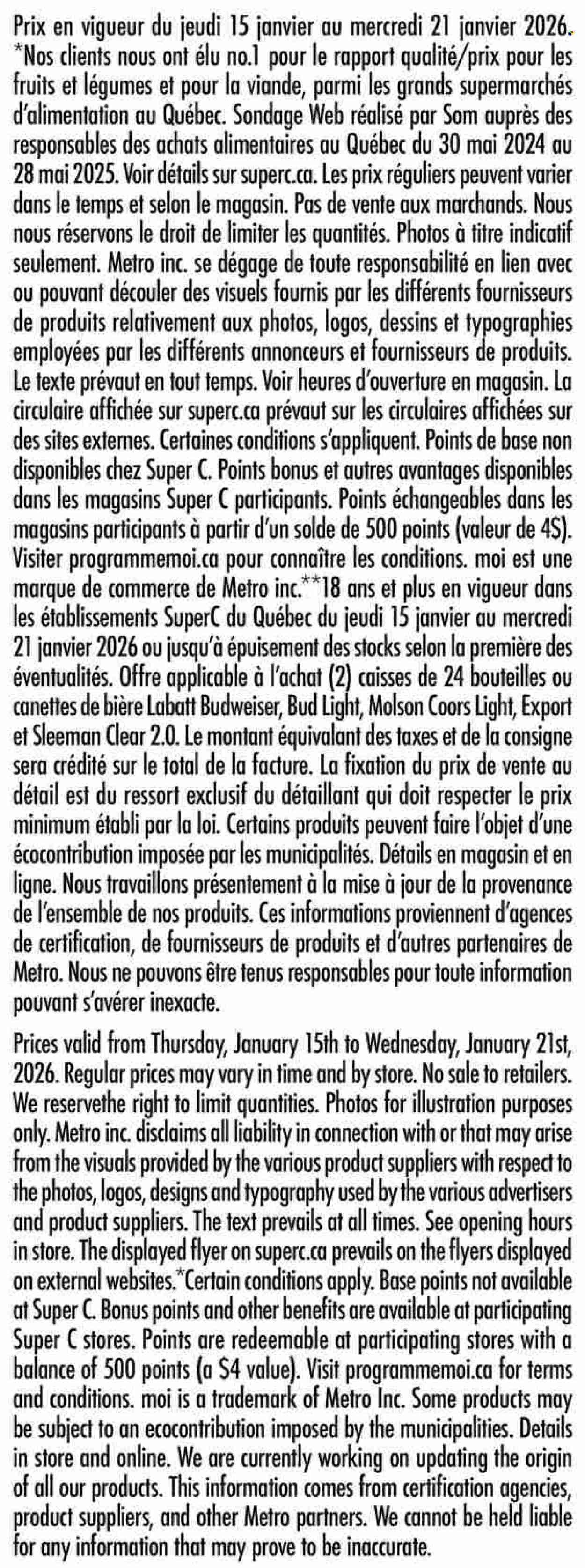 SUPER C flyer - Weekly Flyer (2026-01-15 - 2026-01-21) | 18