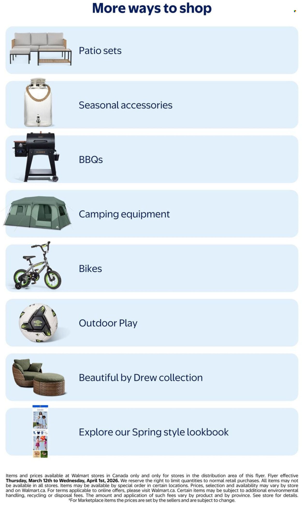 WALMART flyer - Outdoor Living