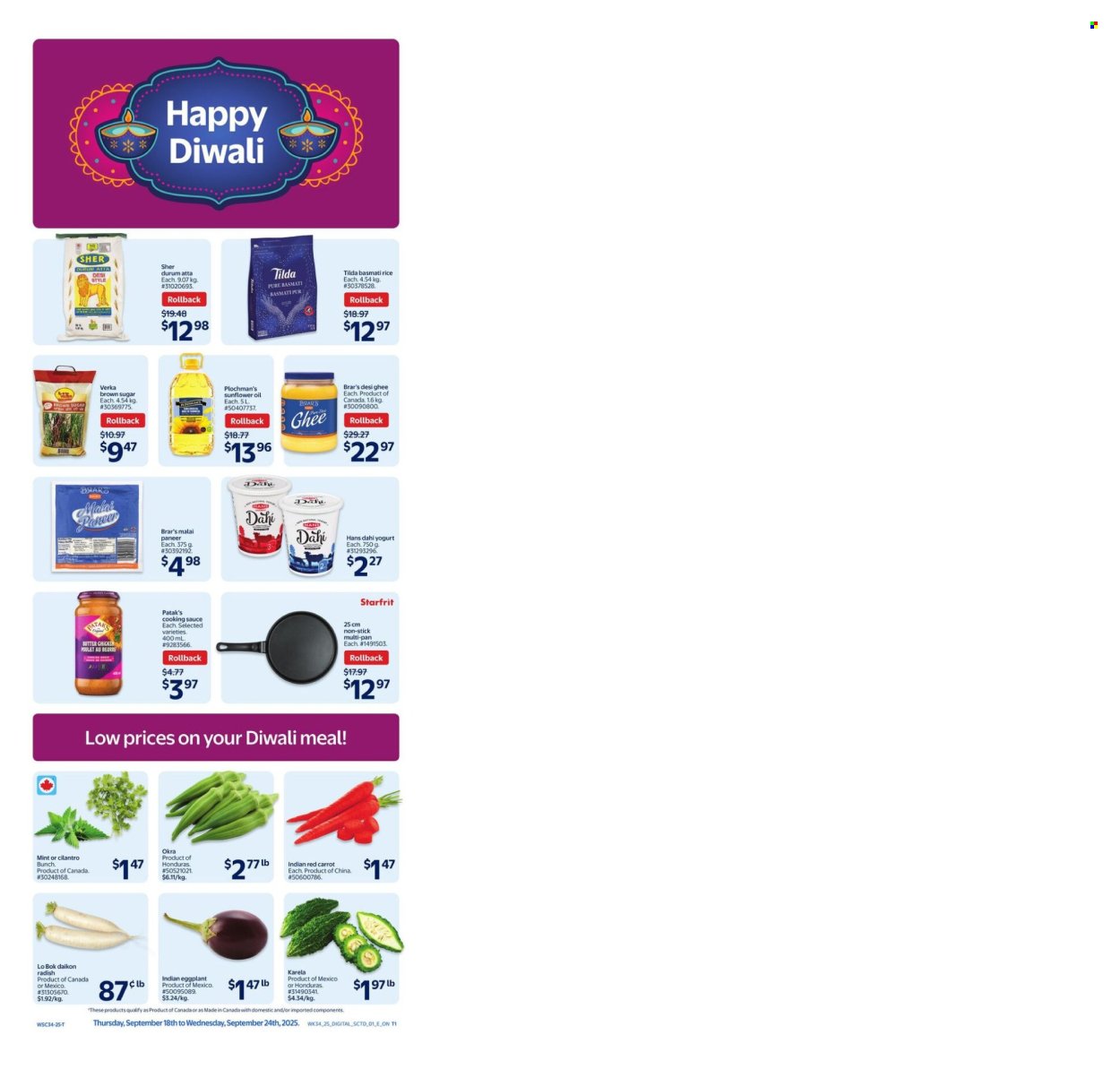 WALMART flyer - Happy Diwali
