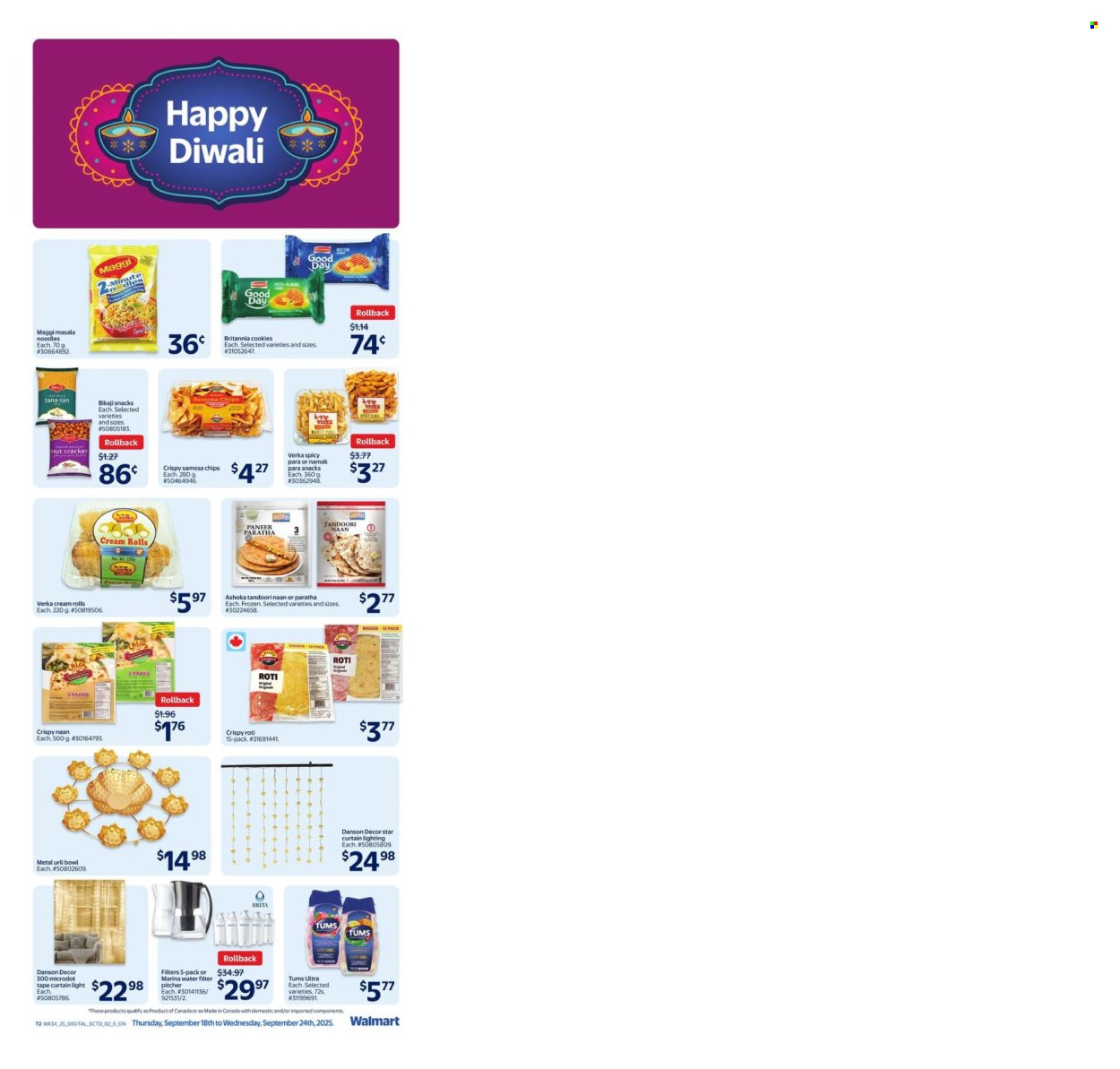 WALMART flyer - Happy Diwali
