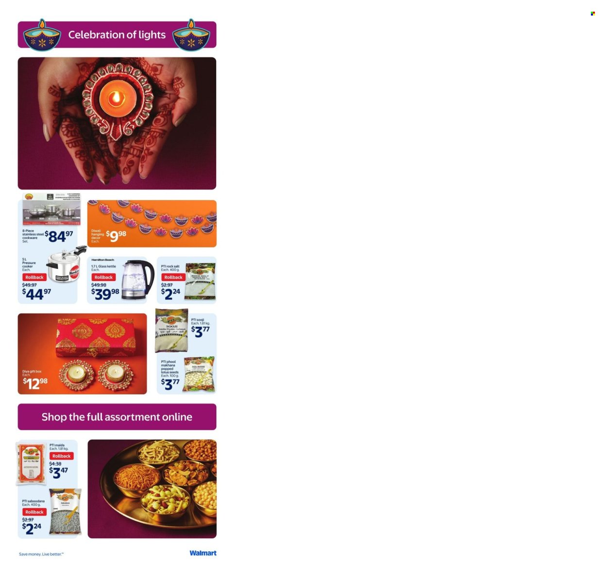 WALMART flyer - Happy Diwali