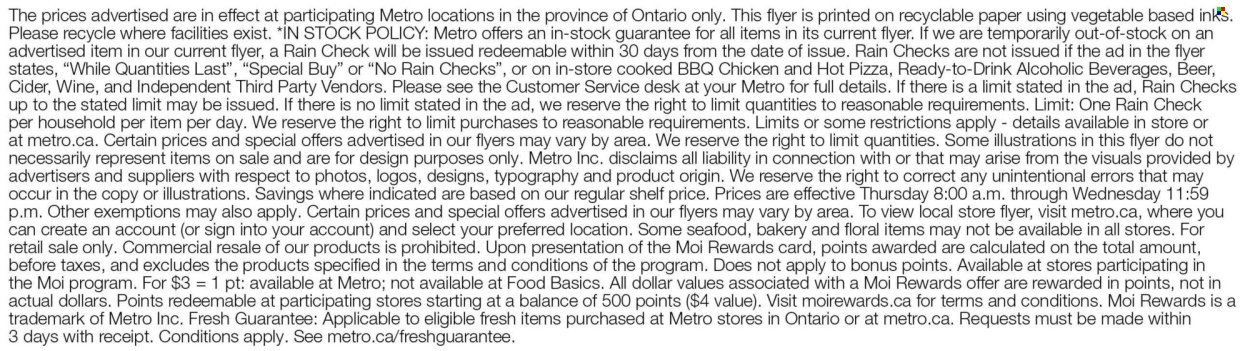 METRO flyer - Weekly Flyer