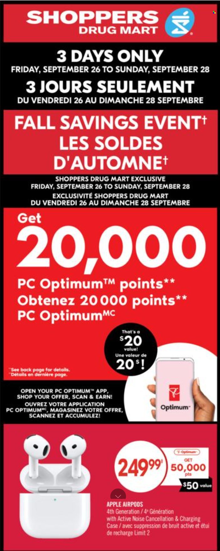 SHOPPERS DRUG MART flyer - From Friday September 26, 2025 (2025-09-26 - 2025-09-28) | 1