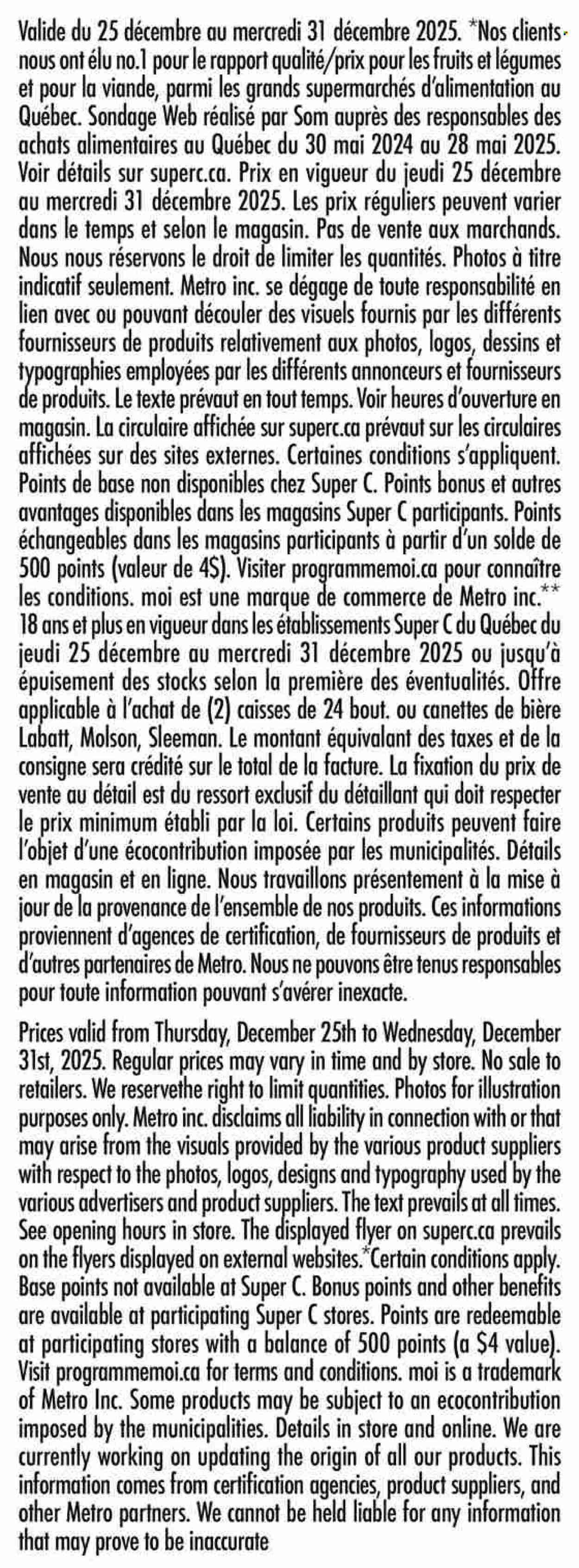 SUPER C flyer - Weekly Flyer (2025-12-25 - 2025-12-31) | 11