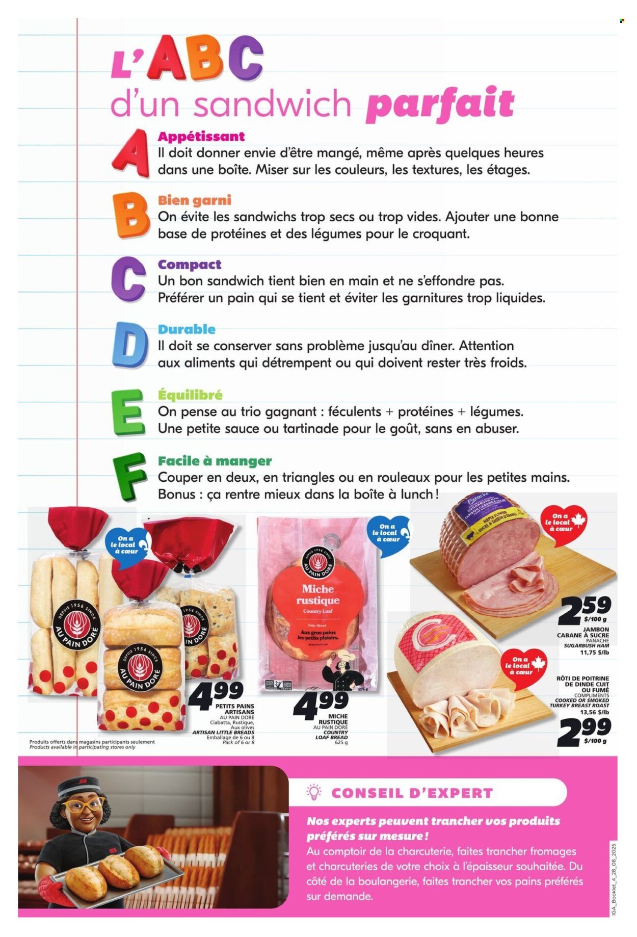 IGA flyer - Back to school