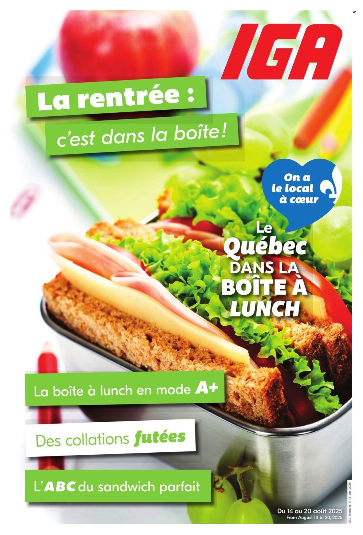 IGA flyer - Back to school (2025-08-14 - 2025-08-20) | 1