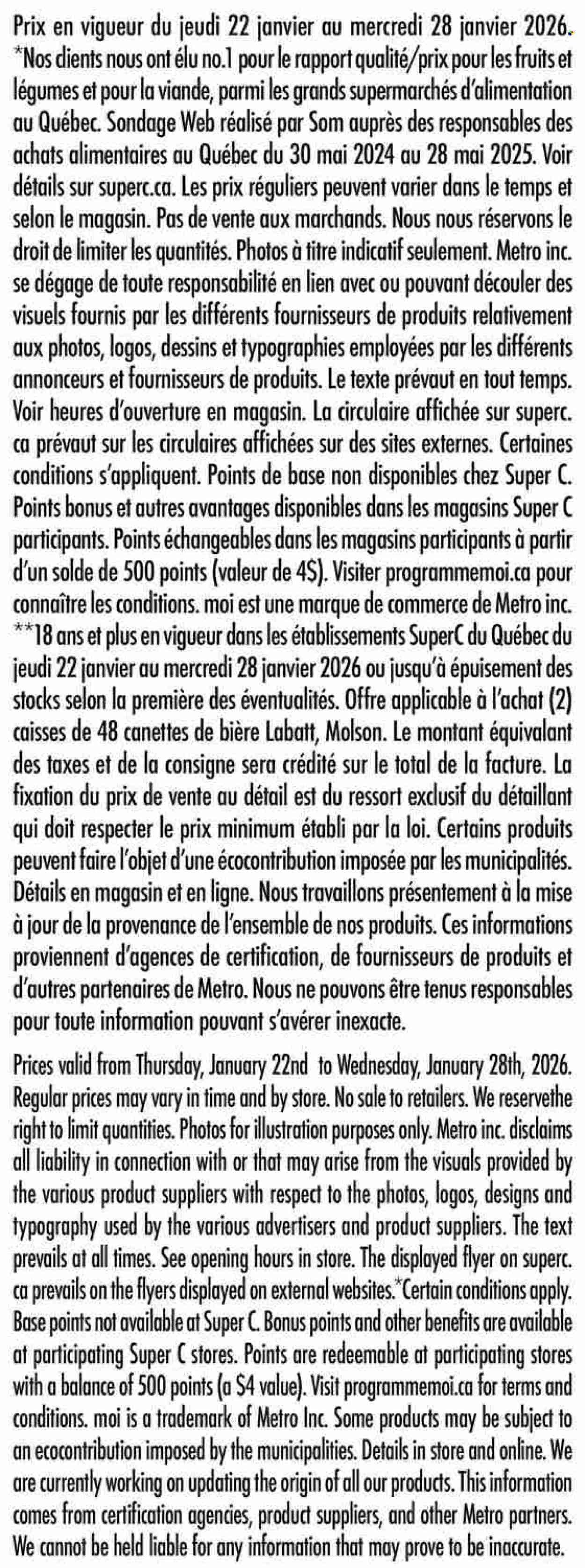 SUPER C flyer - Weekly Flyer