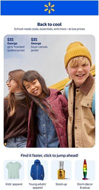 WALMART flyer - Back to School in Style
