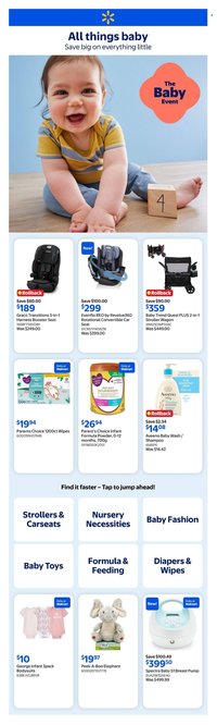 WALMART flyer - The Baby Event