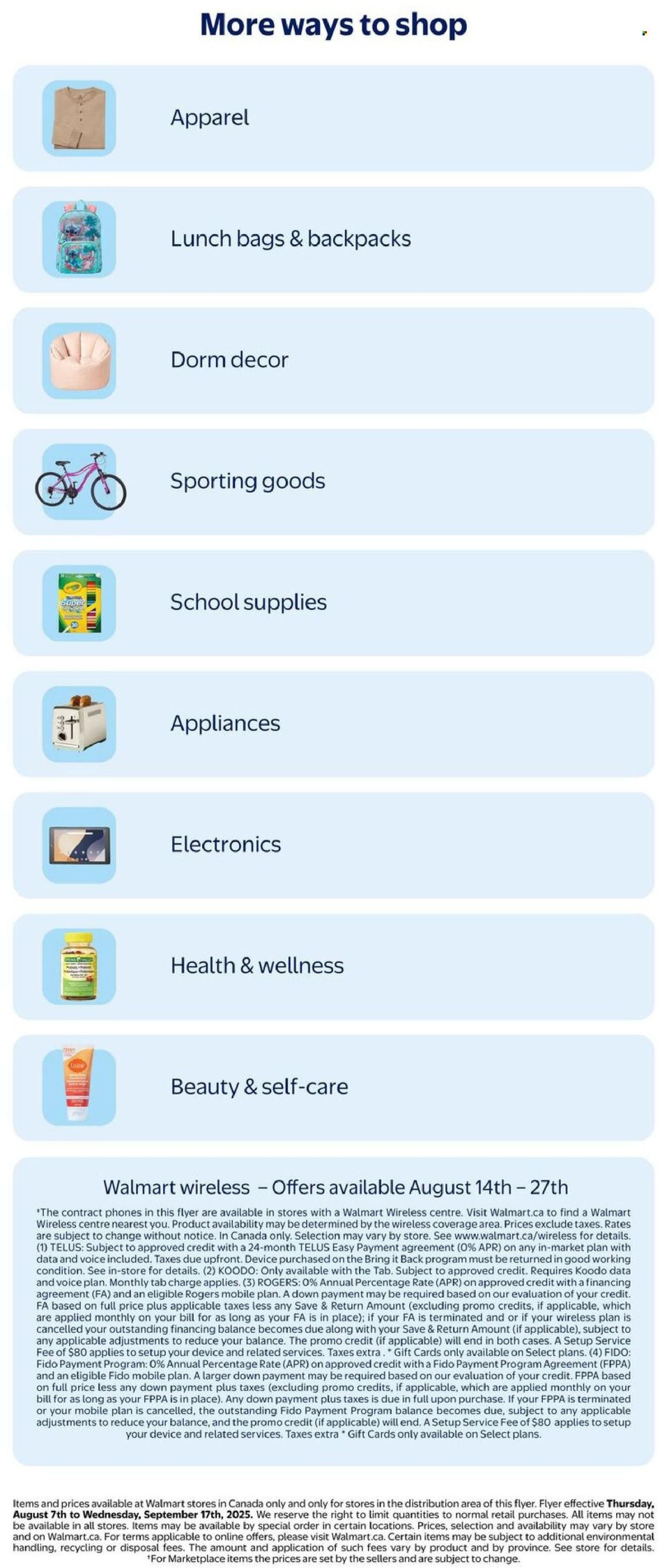 WALMART flyer - Back To School