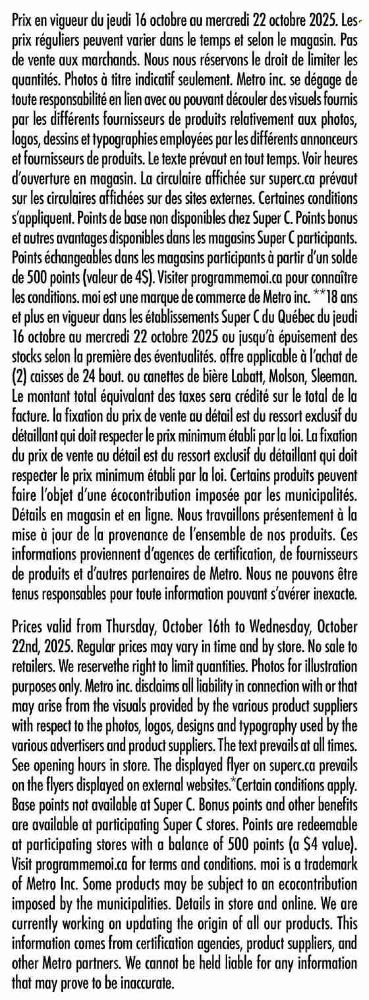 SUPER C flyer - Weekly Flyer
