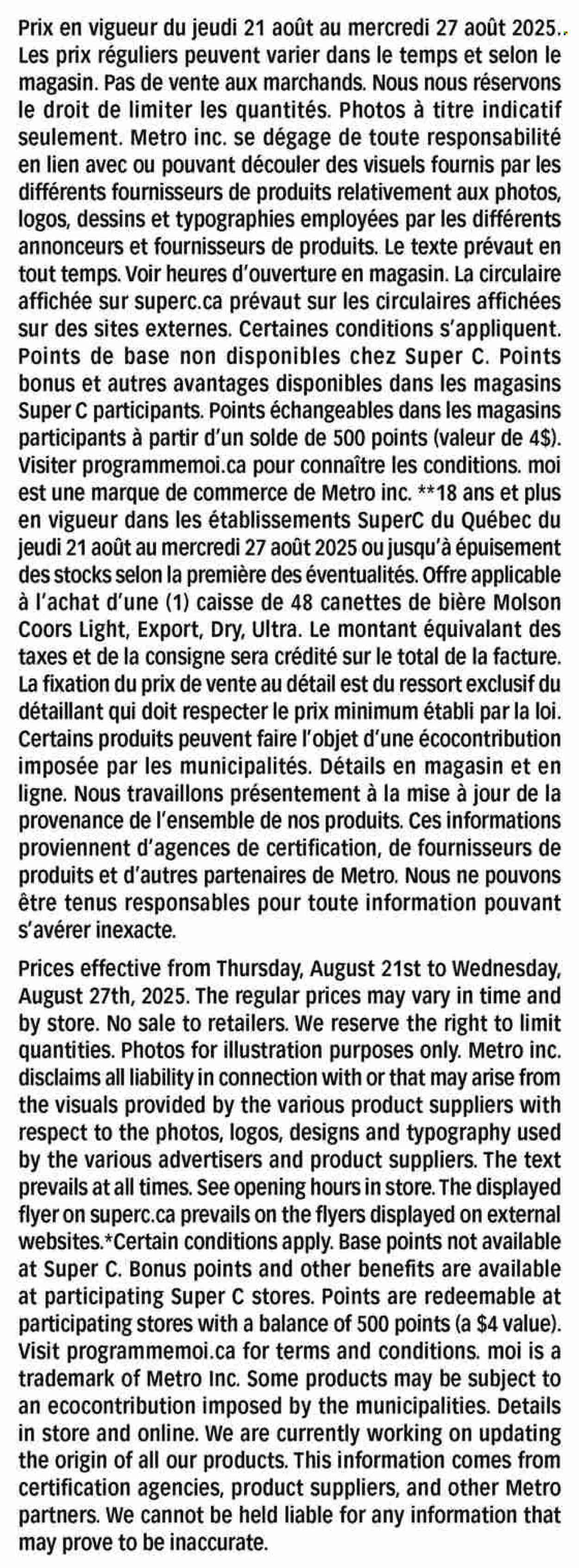 SUPER C flyer - Weekly Flyer