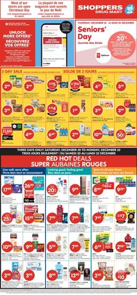 SHOPPERS DRUG MART flyer - From Saturday December 20, 2025 (2025-12-20 - 2025-12-22)
