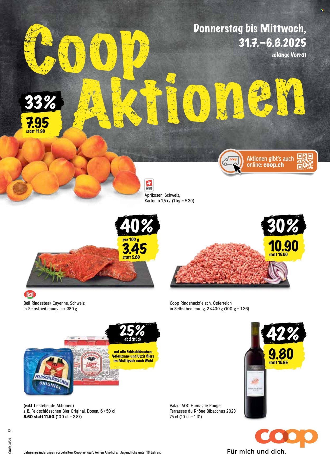 COOP Prospekt - Coop Aktionen (2025-07-31 - 2025-08-06) | 1