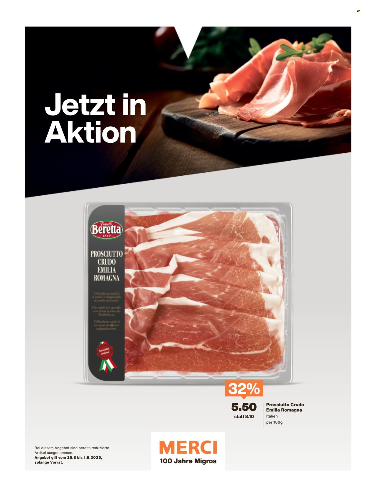 MIGROS Prospekt - Vom 26.8.2025 (2025-08-26 - 2025-09-01)