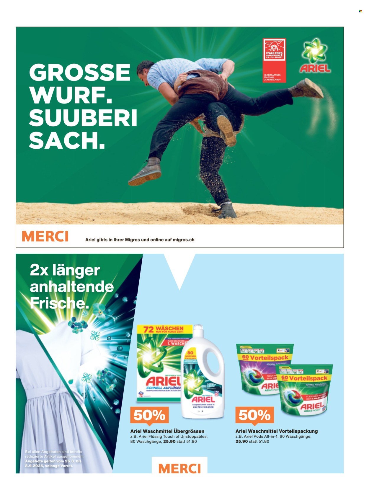 MIGROS Prospekt - Vom 26.8.2025 (2025-08-26 - 2025-09-01)