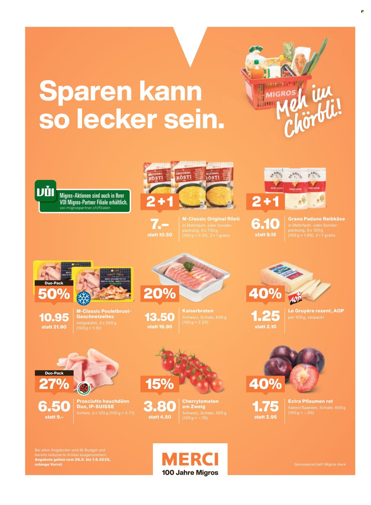 MIGROS Prospekt - Vom 26.8.2025 (2025-08-26 - 2025-09-01)