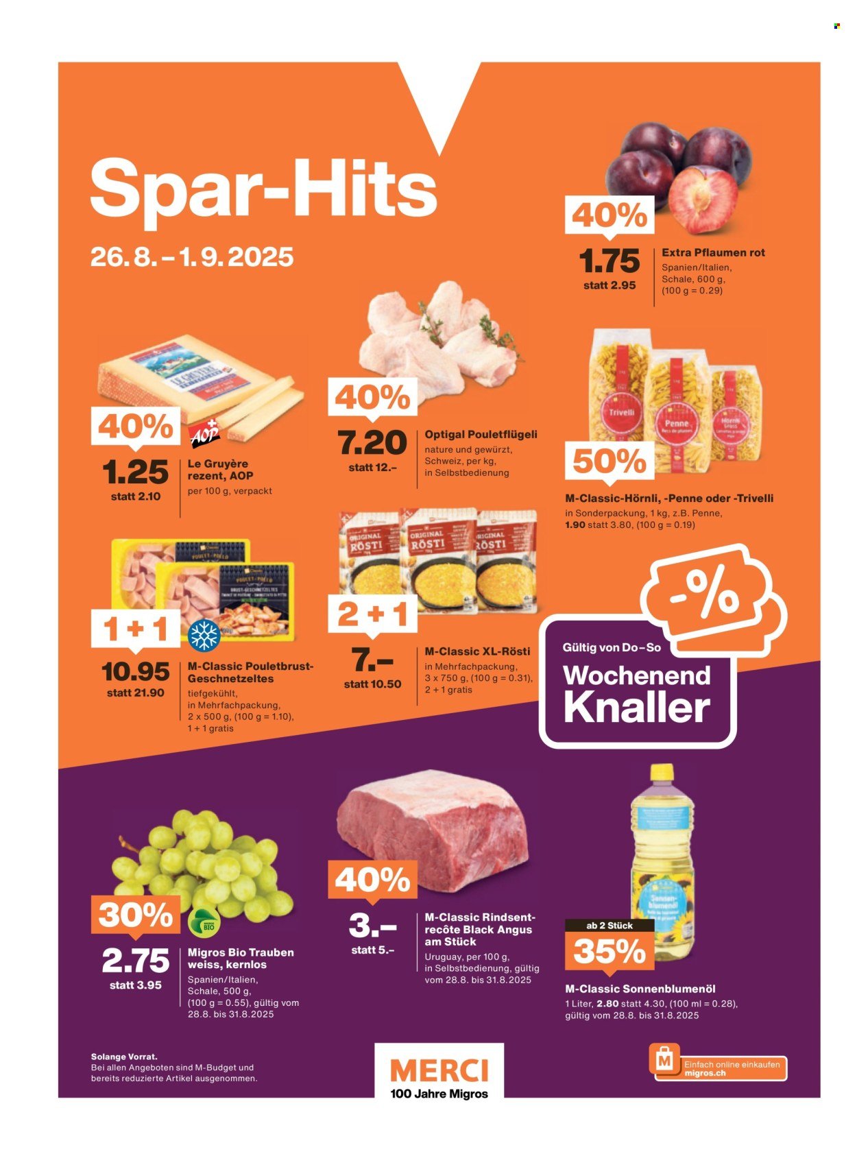MIGROS Prospekt - Vom 26.8.2025 (2025-08-26 - 2025-09-01)