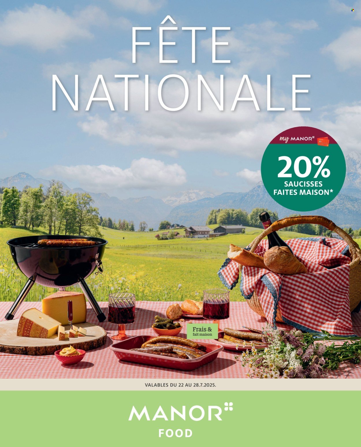 MANOR Prospekt - Flyer «1er août» (2025-07-22 - 2025-07-28) | 1