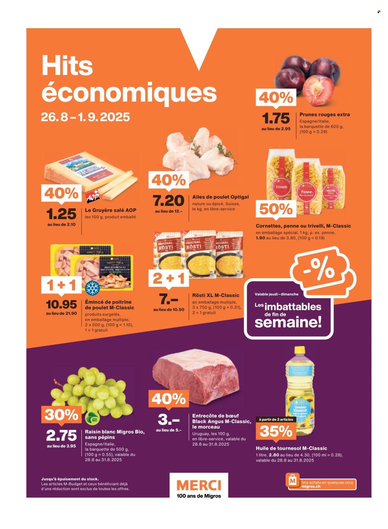 MIGROS Prospekt - Vom 26.8.2025 (2025-08-26 - 2025-09-01)