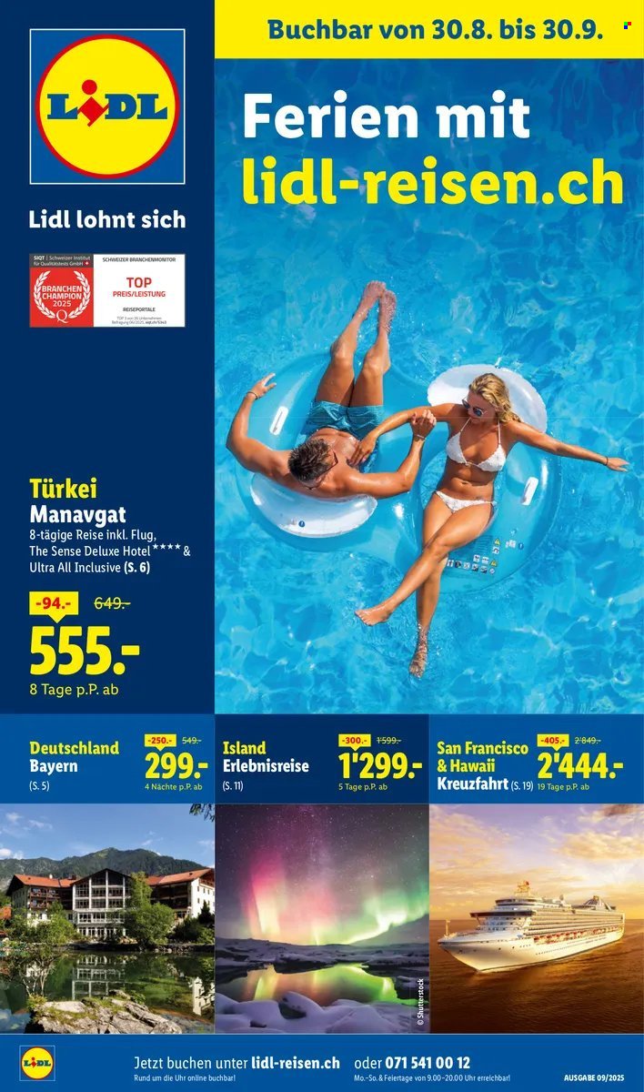 LIDL Prospekt - September - Reise-Highlights (2025-08-30 - 2025-09-30) | 1