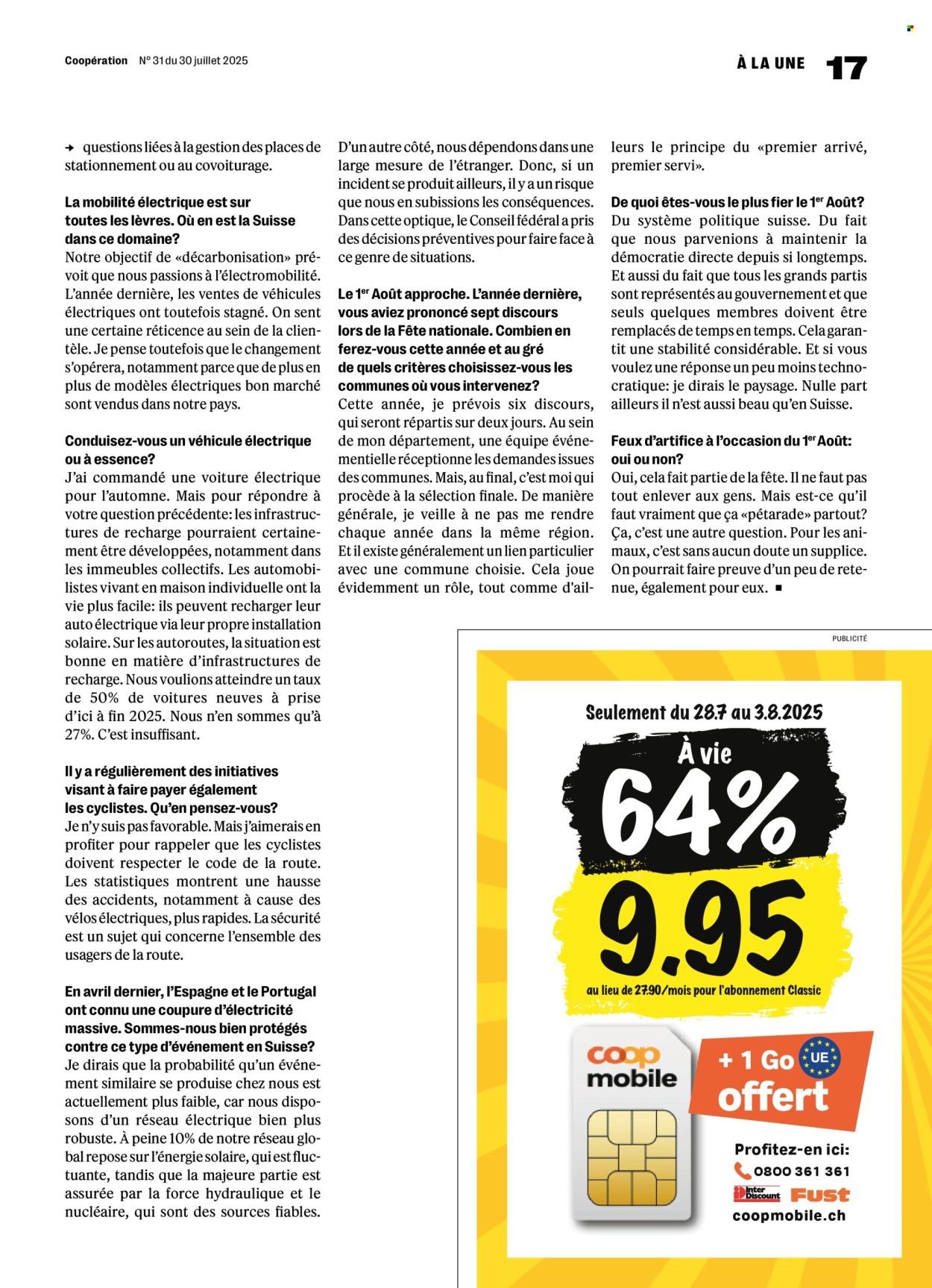 COOP Prospekt - Coopération (2025-07-31 - 2025-08-06)