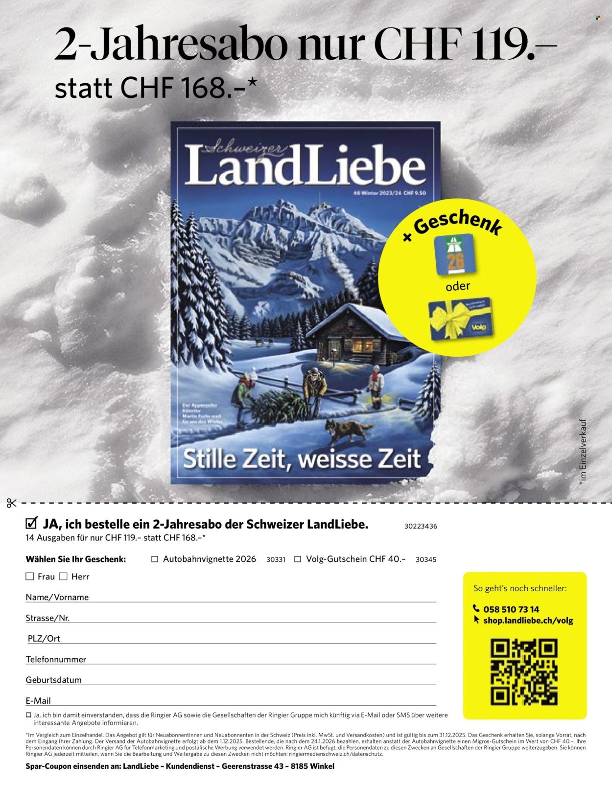 VOLG Prospekt - Vom 1.11.2025 (2025-11-01 - 2025-11-30)