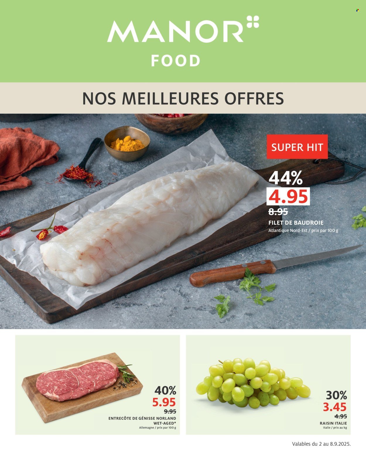 MANOR Prospekt - Le catalogue actuel (2025-09-02 - 2025-09-08) | 1