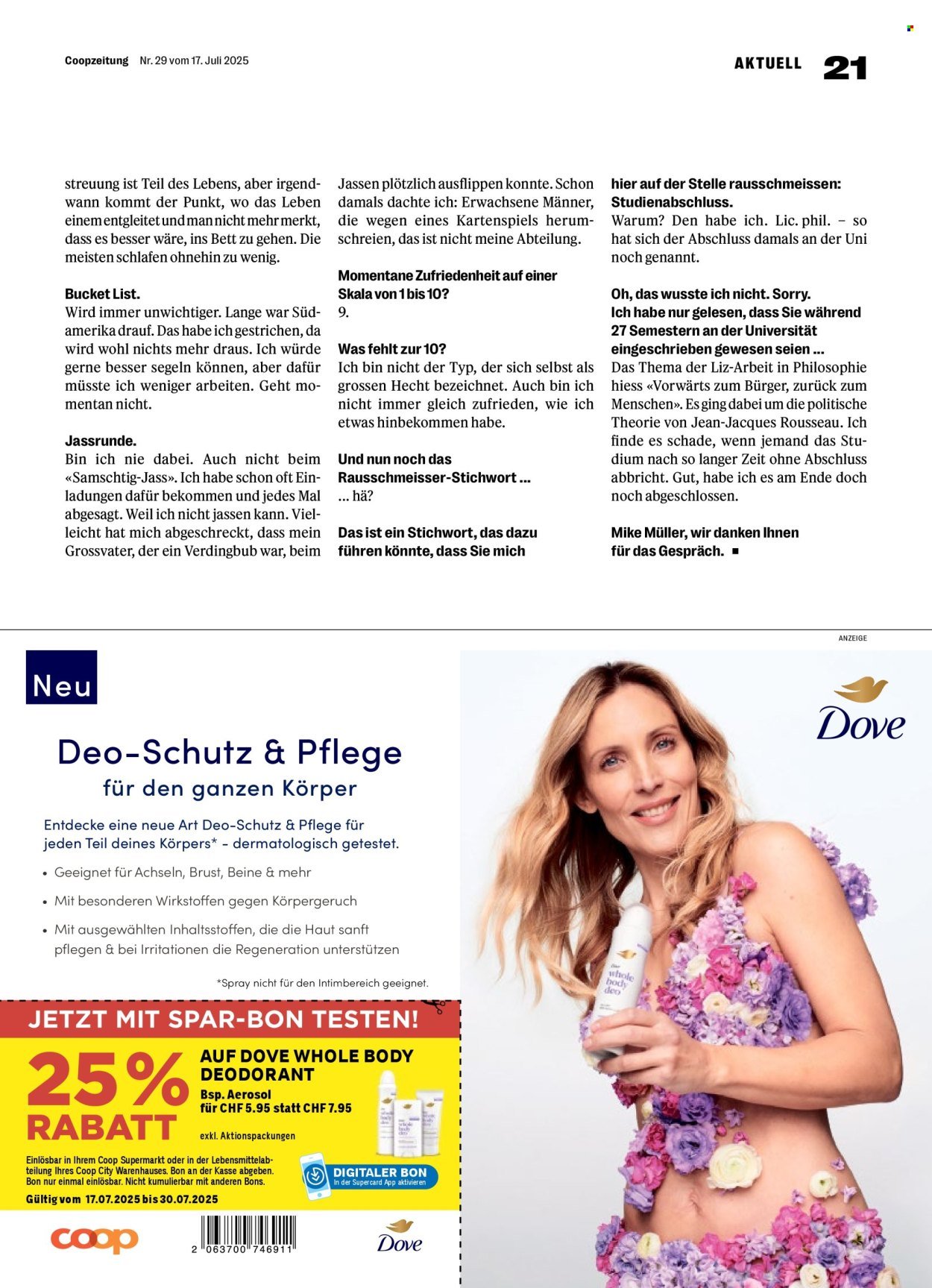COOP Prospekt - COOPZEITUNG (2025-07-17 - 2025-07-23)