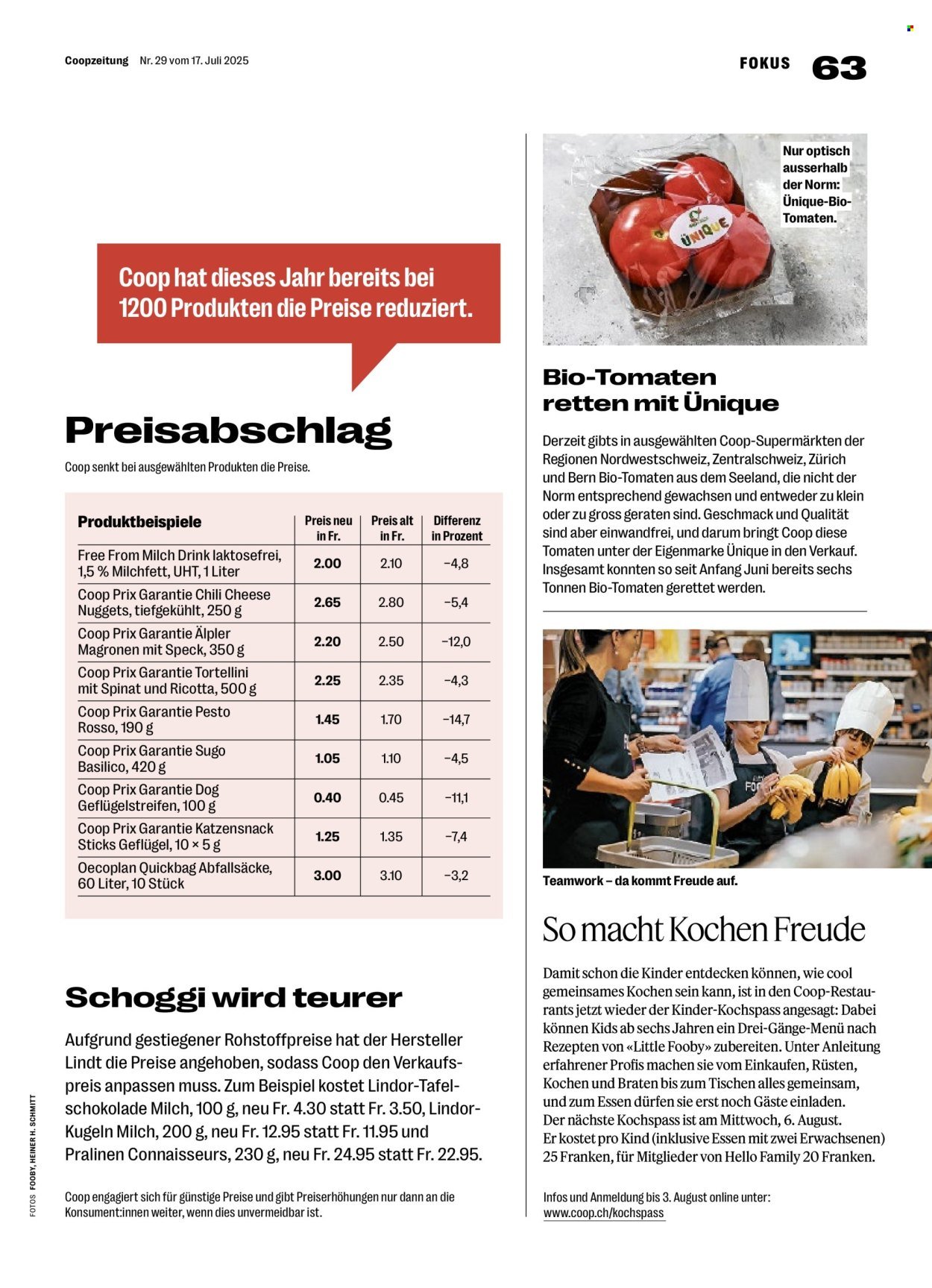 COOP Prospekt - COOPZEITUNG (2025-07-17 - 2025-07-23)