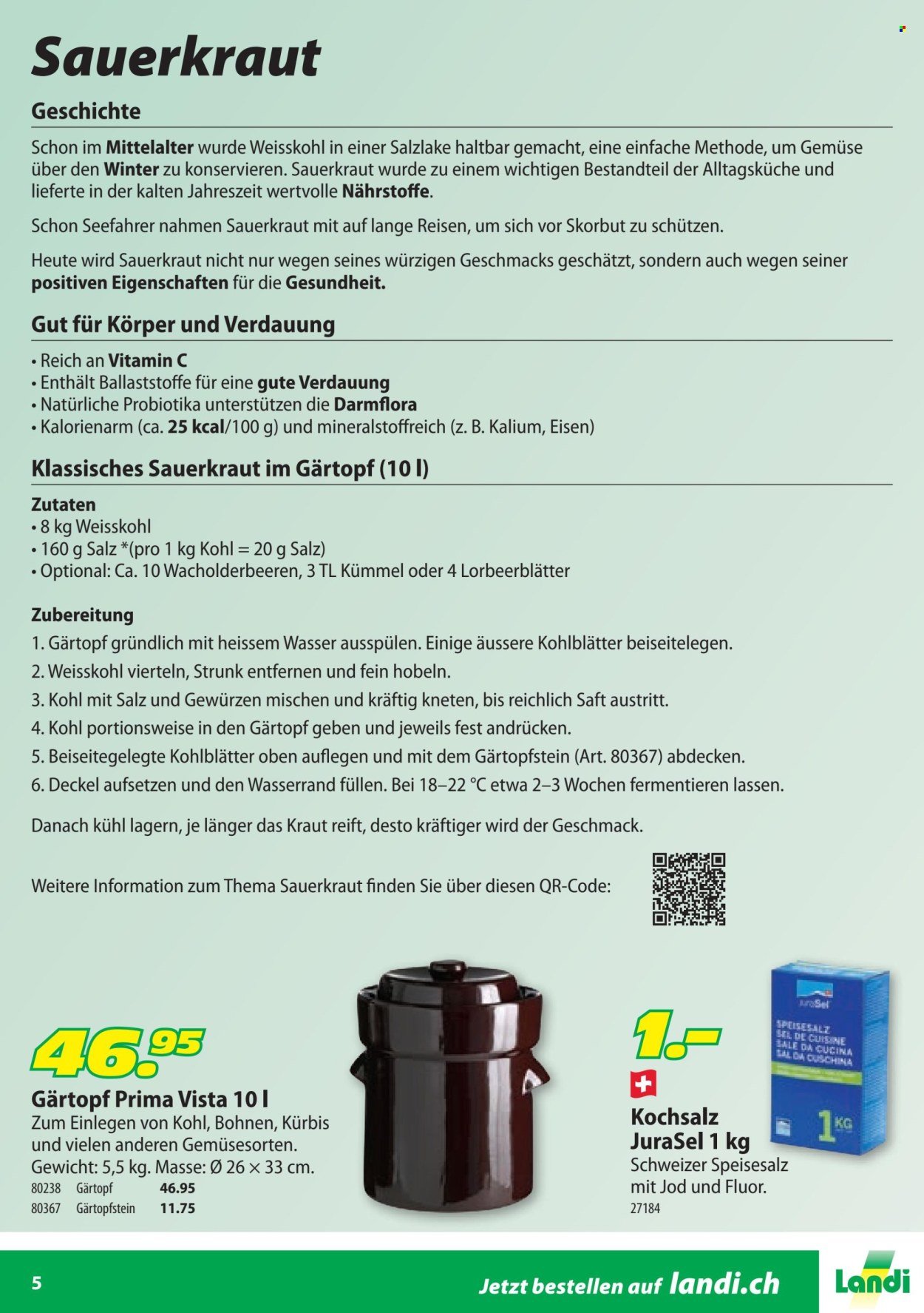 LANDI Prospekt - Ernten und Konservieren