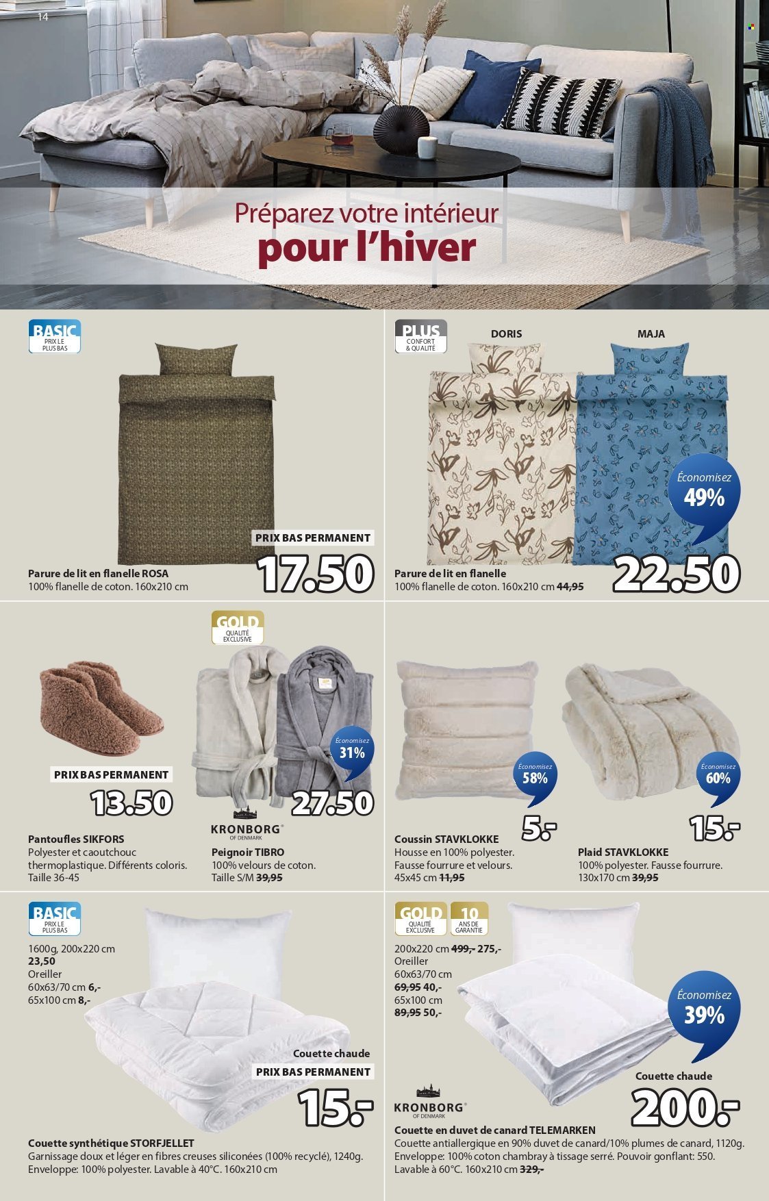 JYSK Prospekt - Offres exceptionnelles (2025-11-04 - 2025-11-17) | 14