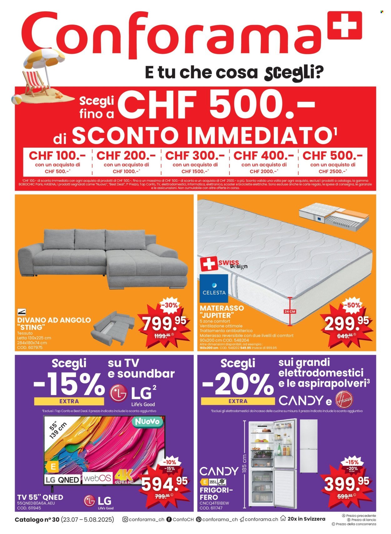 CONFORAMA Prospekt - Catalogo n° 30 (2025-07-23 - 2025-08-05) | 1