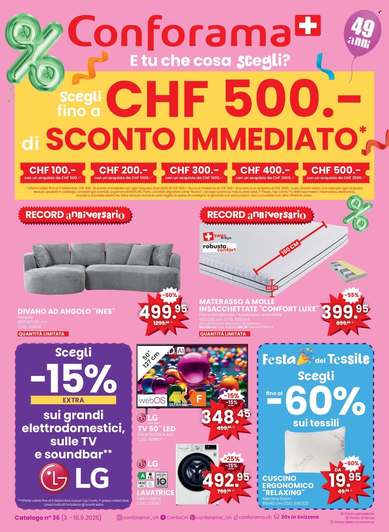 CONFORAMA Prospekt - Catalogo n° 35 (2025-09-03 - 2025-09-16) | 1
