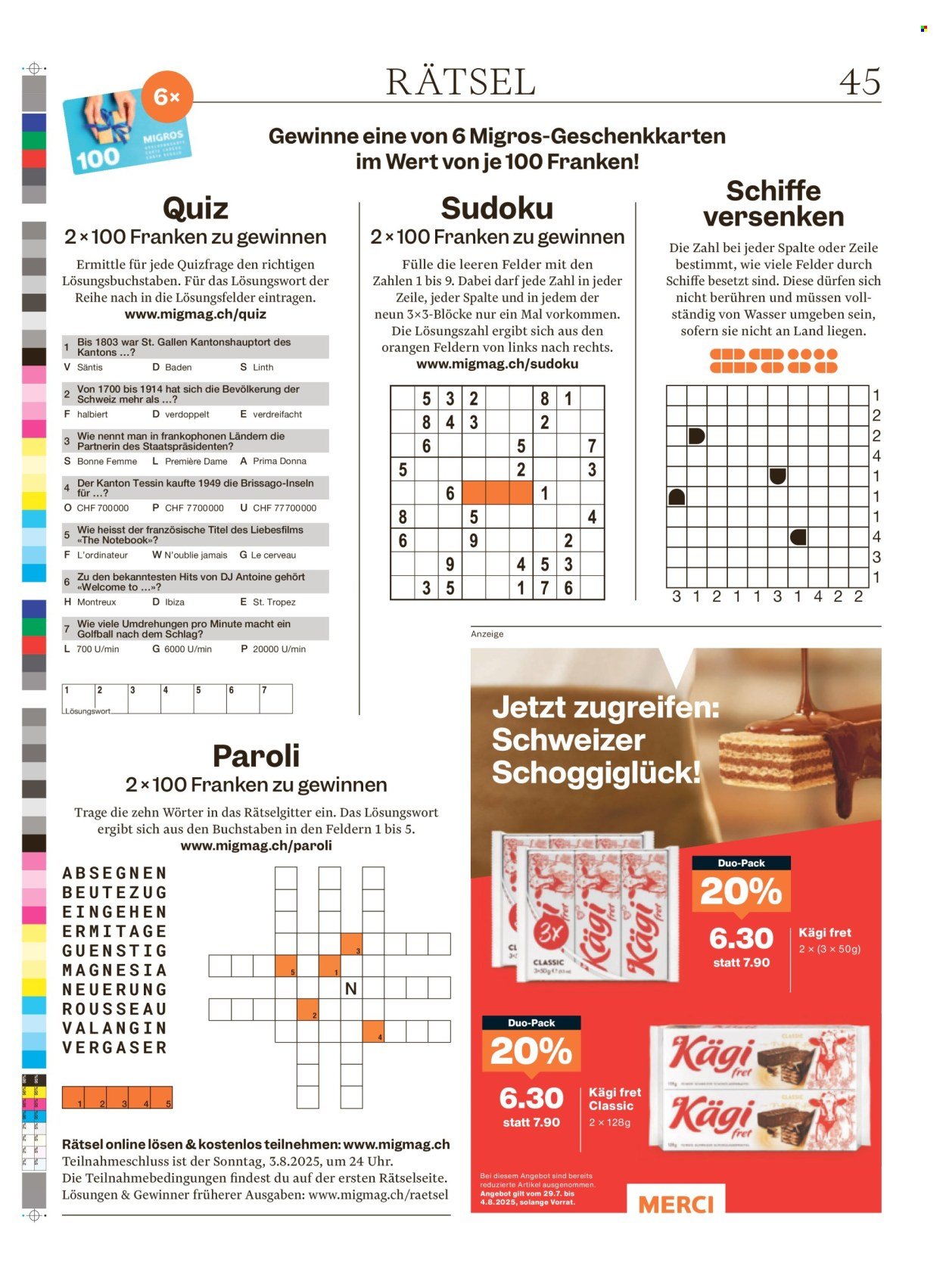 MIGROS Prospekt - Vom 29.7.2025 (2025-07-29 - 2025-08-04)