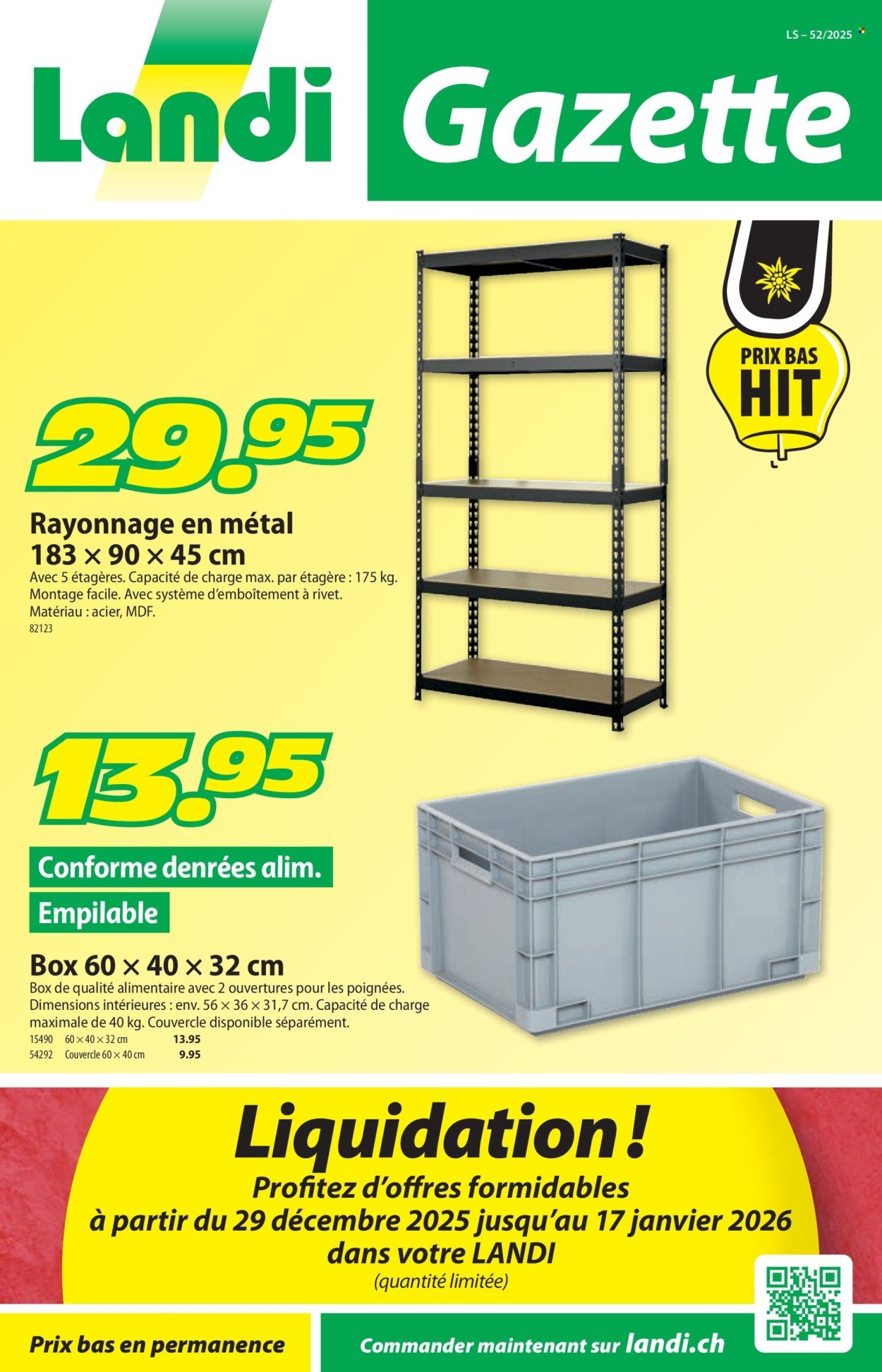 LANDI Prospekt - Gazette semaine 52 (2025-12-22 - 2026-01-04)