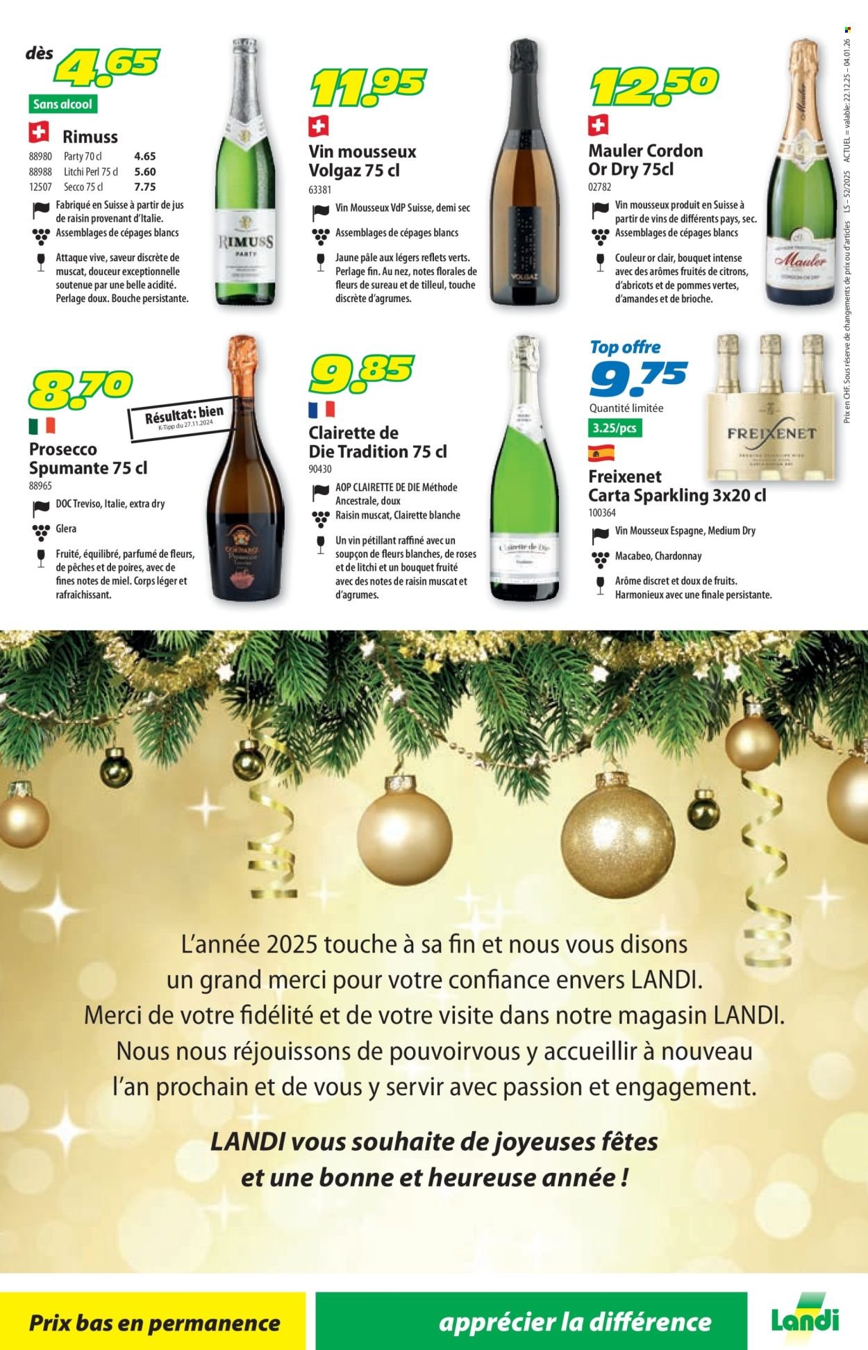 LANDI Prospekt - Gazette semaine 52 (2025-12-22 - 2026-01-04)