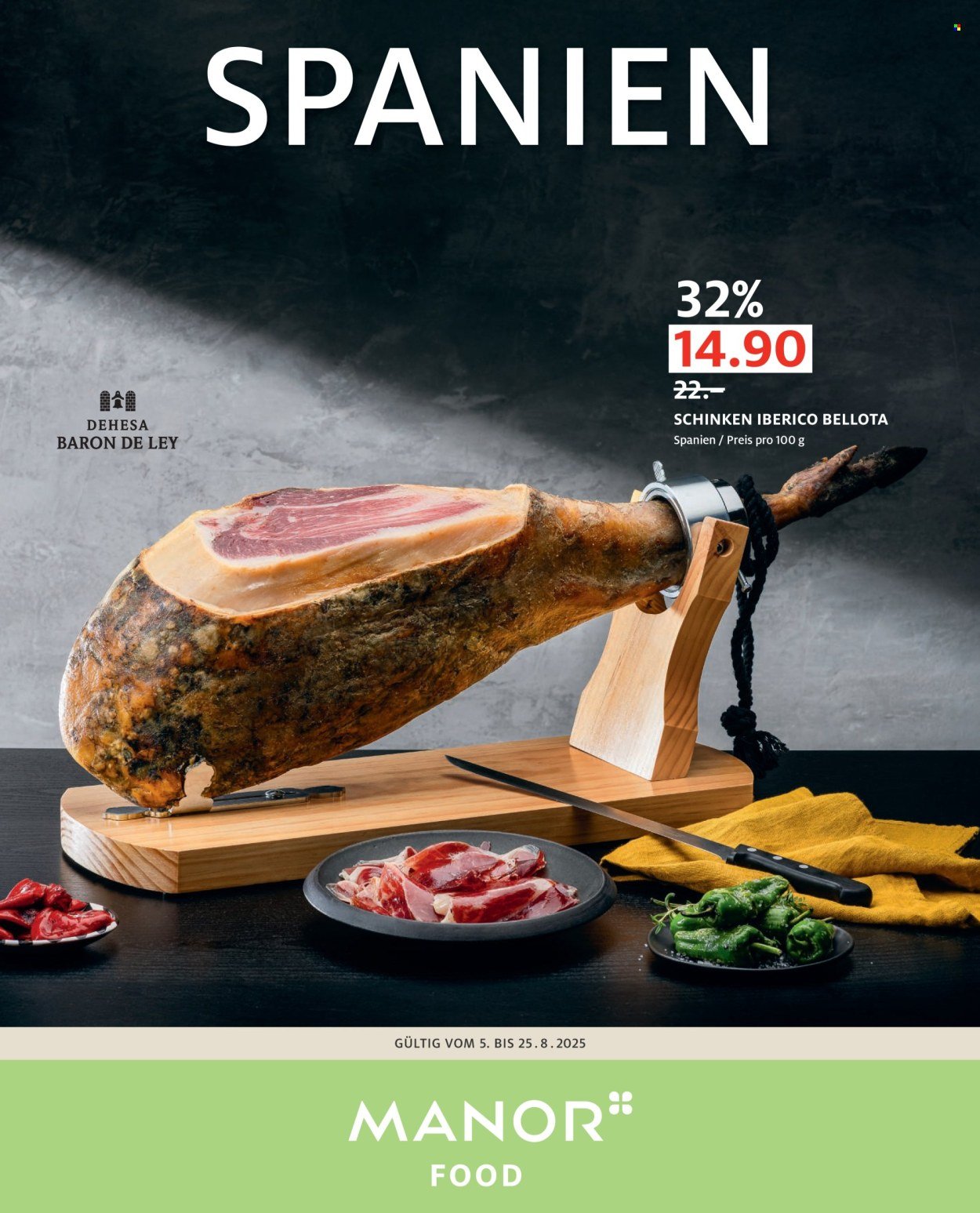 MANOR Prospekt - Flyer «Spanische Köstlichkeiten» (2025-08-05 - 2025-08-25) | 1