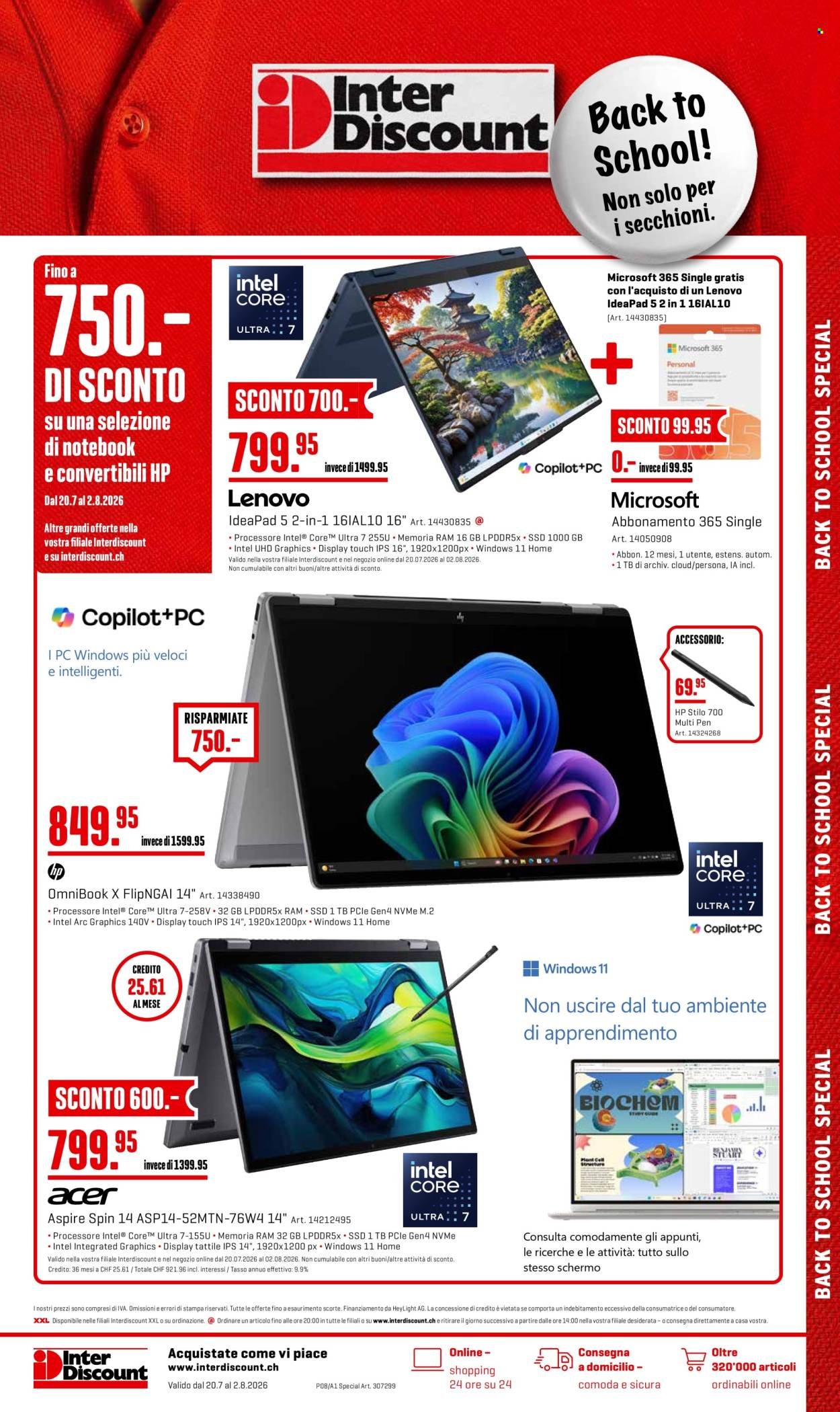 INTERDISCOUNT Prospekt - Vom 20.7.2026