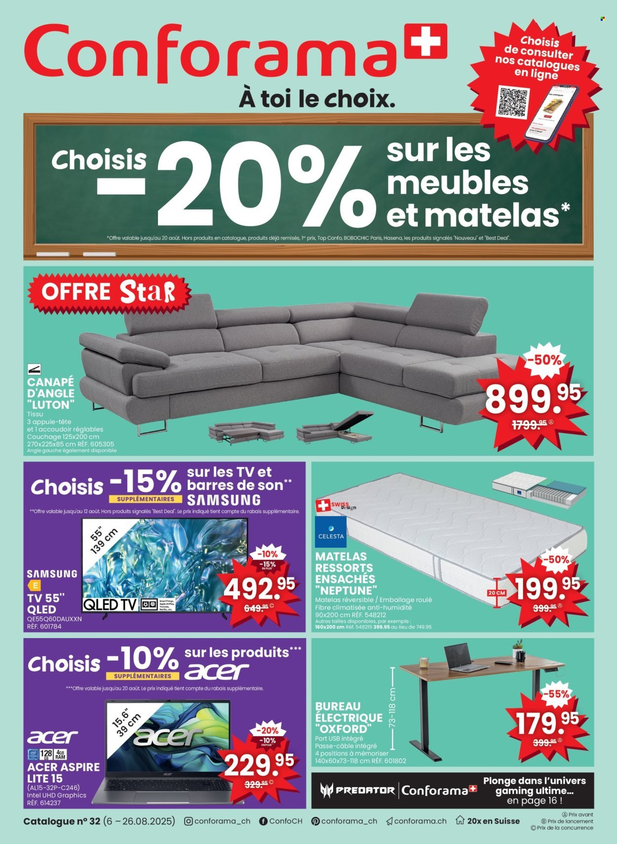 CONFORAMA Prospekt - Catalogue n° 32 (2025-08-06 - 2025-08-26) | 1