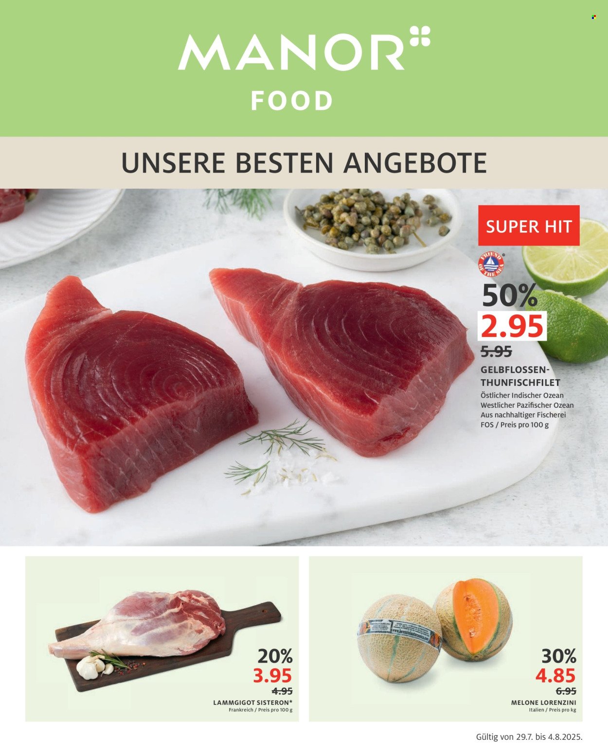 MANOR Prospekt - Der aktuelle Katalog (2025-07-29 - 2025-08-04) | 1