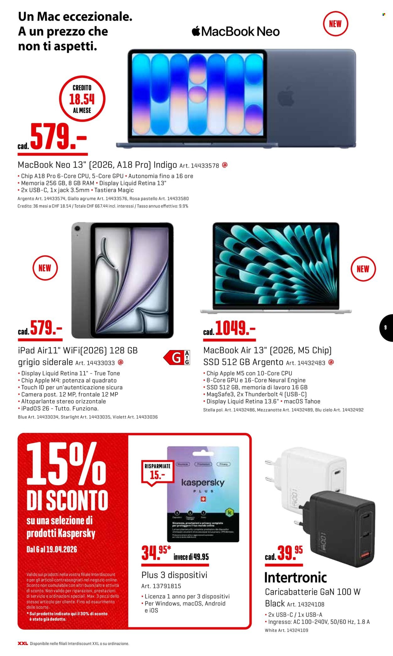 INTERDISCOUNT Prospekt - Vom 6.4.2026 (2026-04-06 - 2026-04-19) | 9