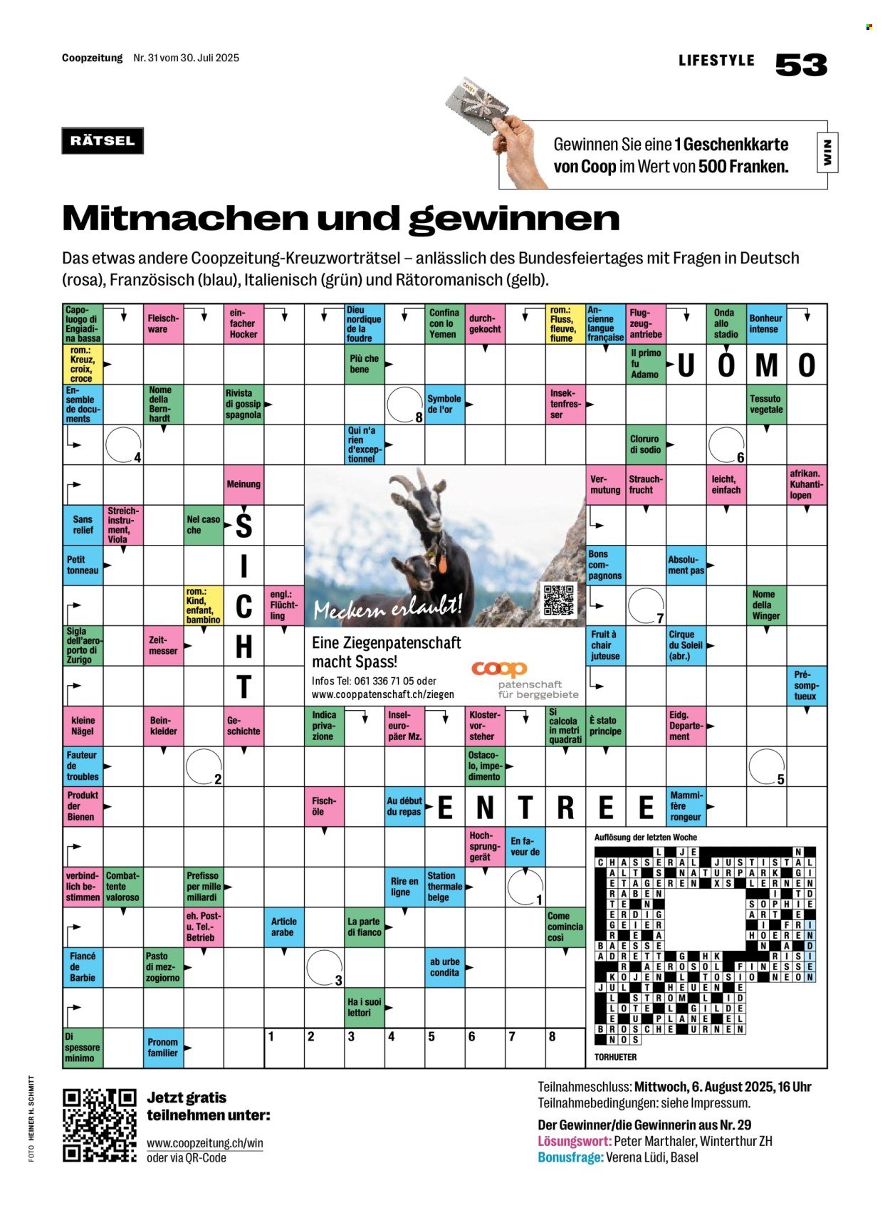 COOP Prospekt - Coopzeitung (2025-07-31 - 2025-08-06)