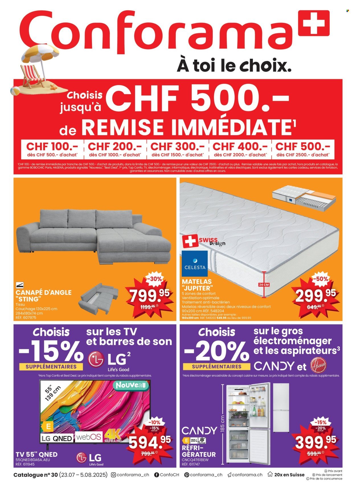 CONFORAMA Prospekt - Catalogue n° 30 (2025-07-23 - 2025-08-05) | 1