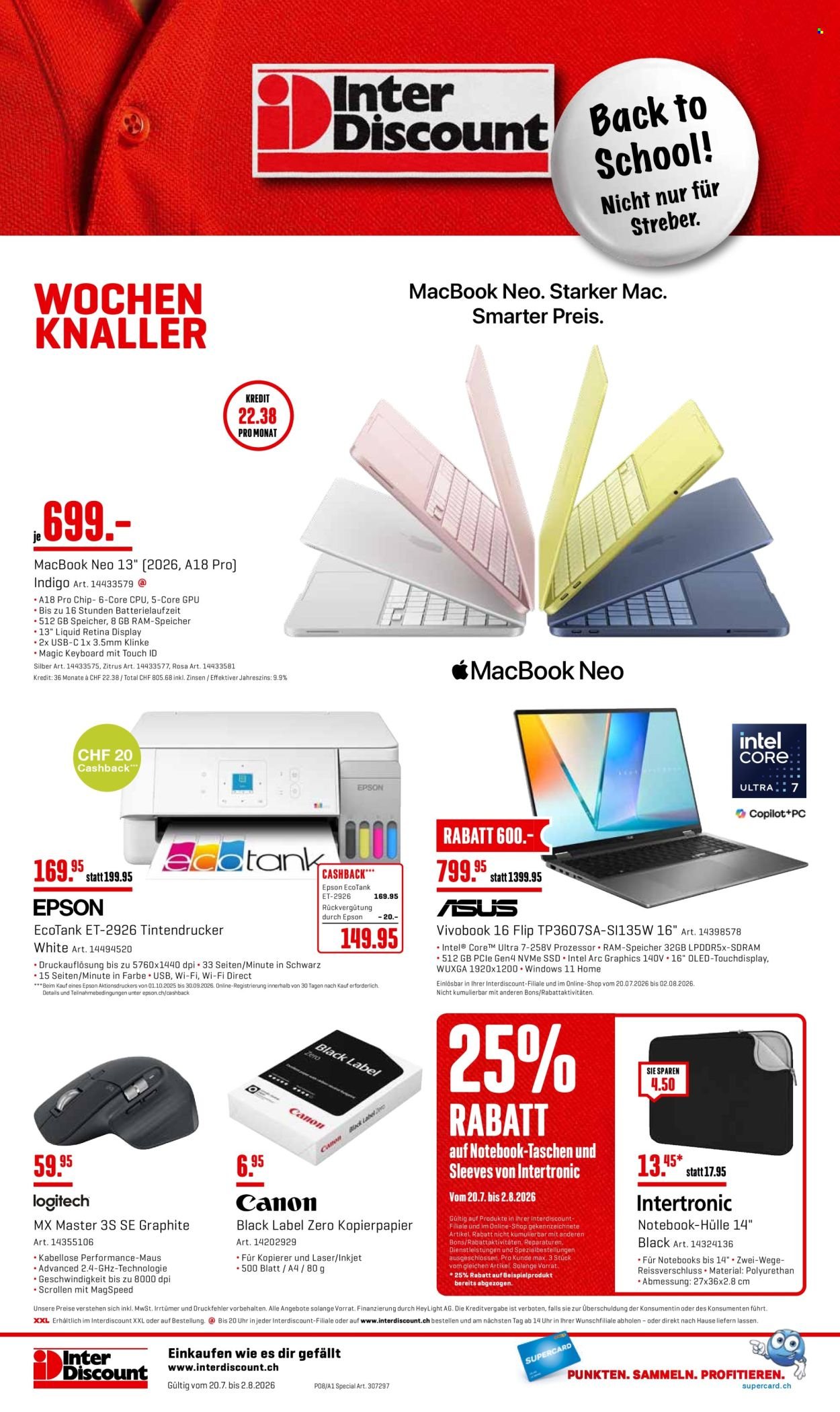 INTERDISCOUNT Prospekt - Vom 20.7.2026