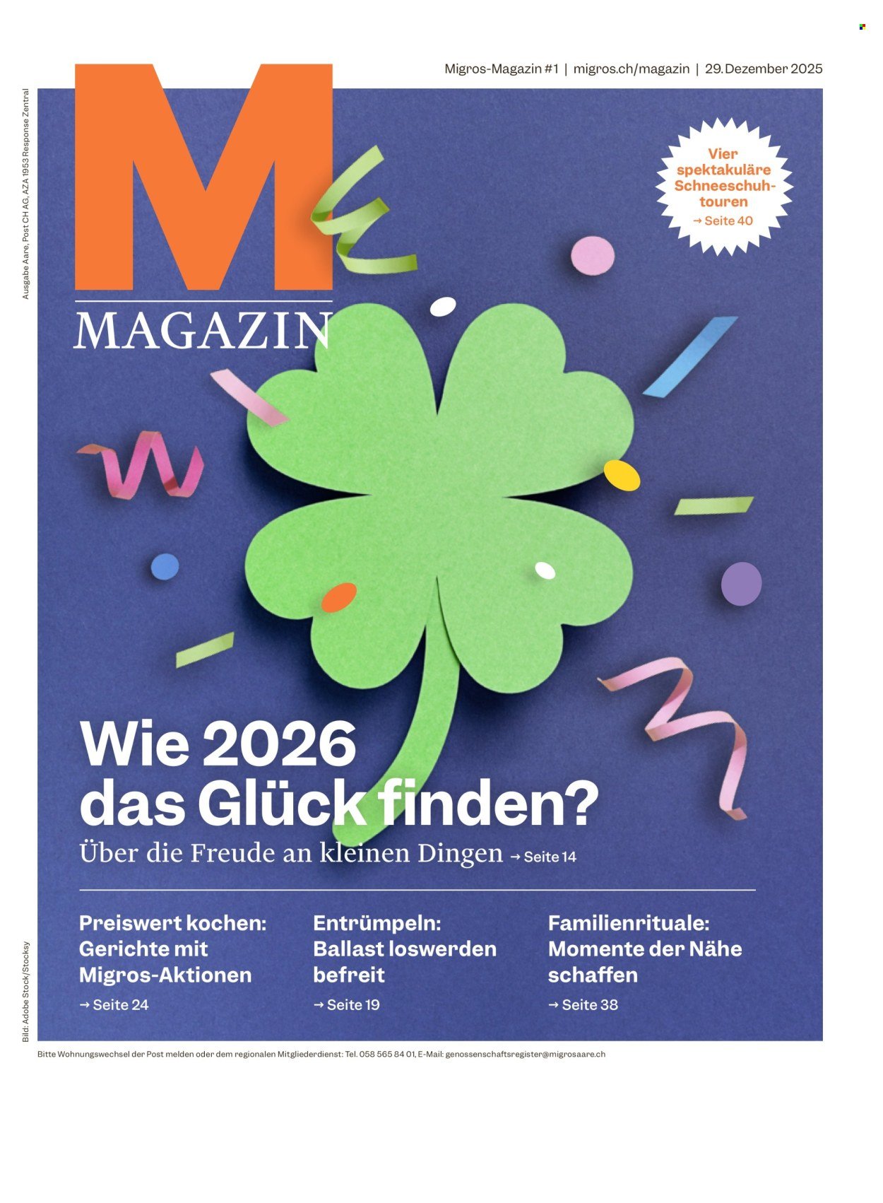 MIGROS Prospekt - Vom 30.12.2025 (2025-12-30 - 2026-01-05) | 1