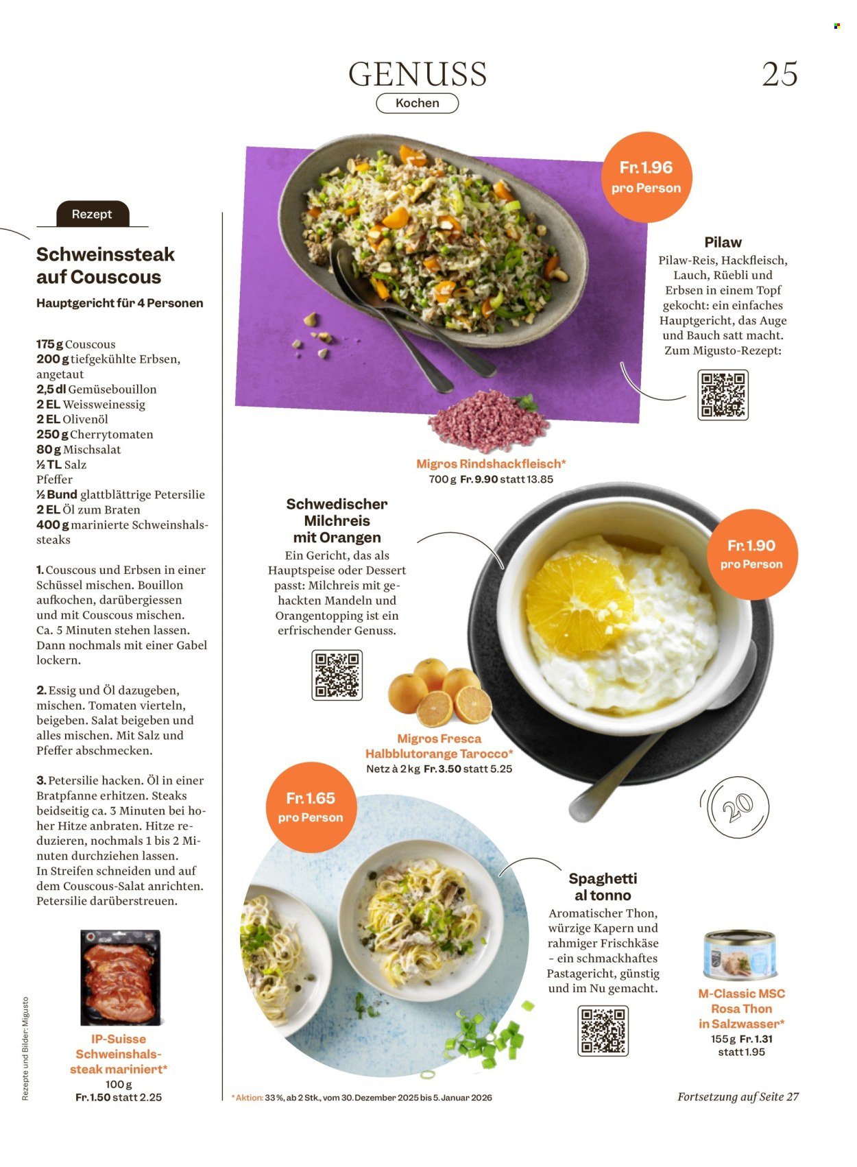 MIGROS Prospekt - Vom 30.12.2025 (2025-12-30 - 2026-01-05) | 25