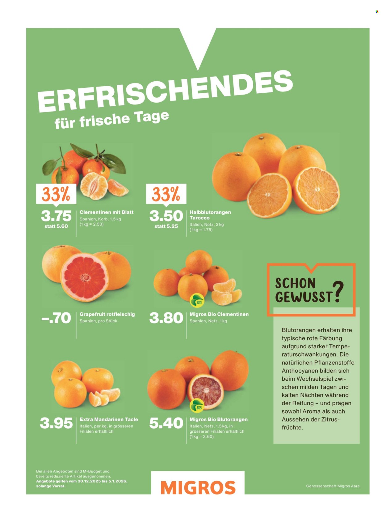 MIGROS Prospekt - Vom 30.12.2025 (2025-12-30 - 2026-01-05) | 32