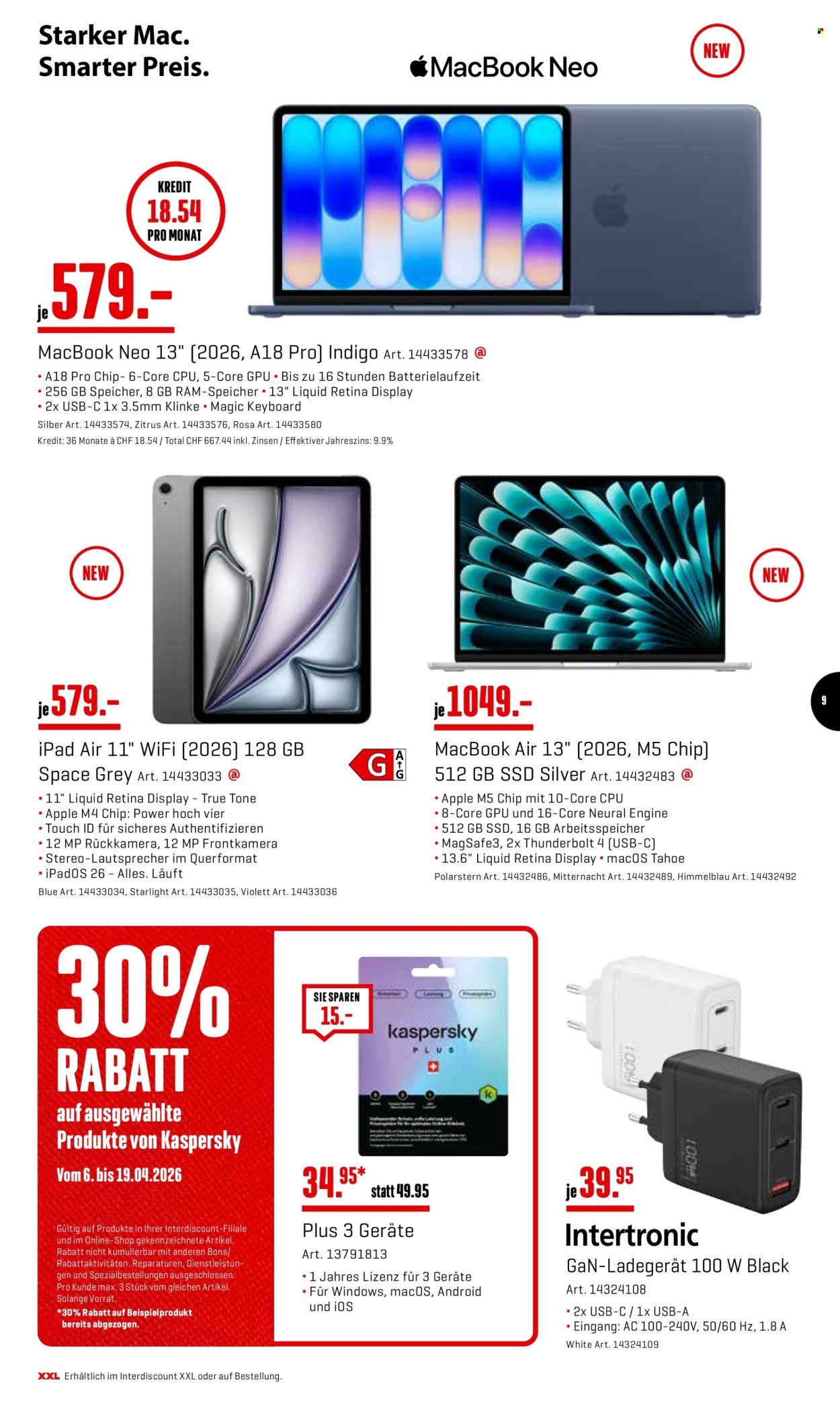 INTERDISCOUNT Prospekt - Vom 6.4.2026 (2026-04-06 - 2026-04-19) | 9