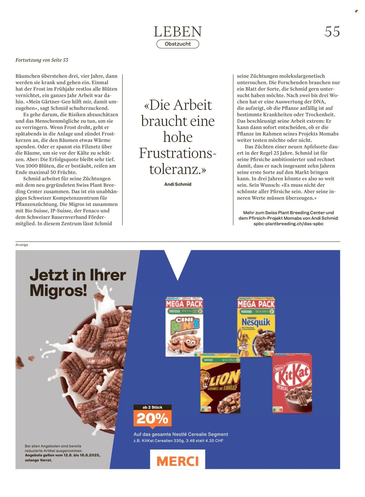 MIGROS Prospekt - Vom 12.8.2025 (2025-08-12 - 2025-08-18)